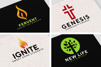 design your creative minimalist church logo