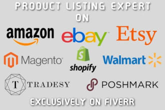 product listing on amazon ebay shopify with SEO service