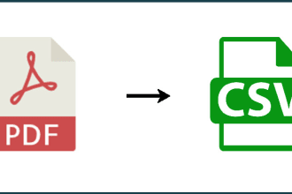 convert pdf  to CSV to import in quickbook and xero