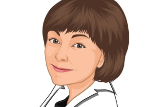 make custom cartoon portrait for you from your photo