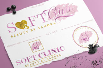 design 3 elegant feminine logo and brand board