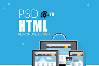 convert psd  to responsive HTML