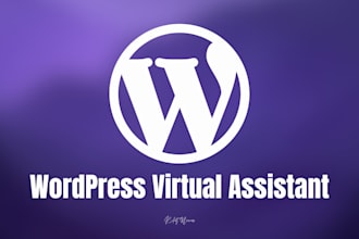be your virtual assistant for any wordpress task