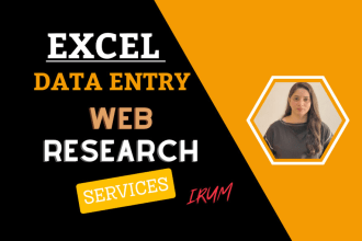 do fast excel data entry or web research