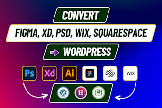 convert figma to wordpress, figma to elementor, or figma to thrive theme builder