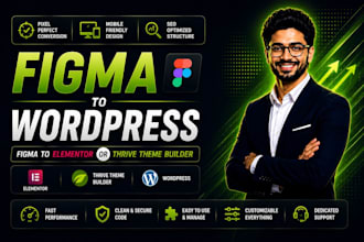convert figma to wordpress, figma to elementor, or figma to thrive theme builder
