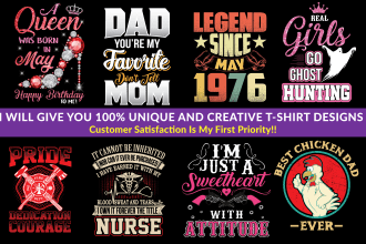 do creative typography and custom graphic t shirt design