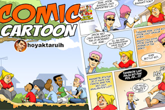 draw comic cartoon and character