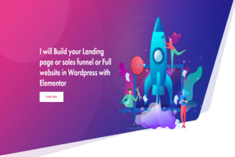 design or redesign your wordpress landing page or sales funnel with elementor