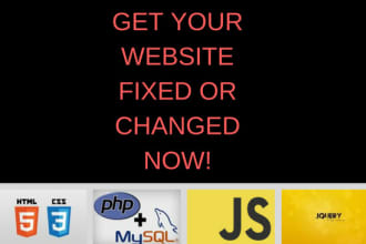 fix php,javascript,wordpress,html,css,responsive, and mysql website issues,bugs