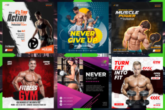 custom fitness flyer design