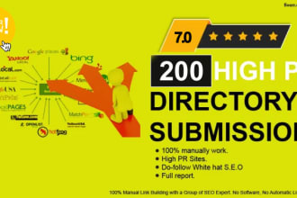 do 200 powerful manual directory submission back links