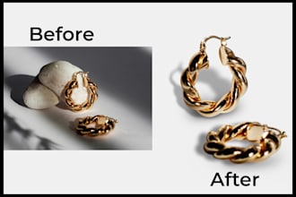 provide background removal, retouching and create shadow