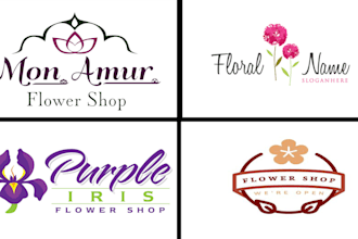 do beautiful gift shop and flower business logo design