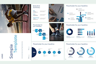 design a professional investor pitch deck and corporate powerpoint presentation