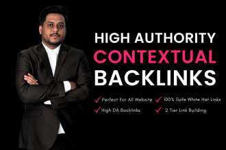 do SEO high authority contextual backlinks with high quality link building
