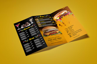 design food menu, restaurant menu