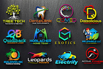 do modern 3d logo design for your business, brand, website, and company