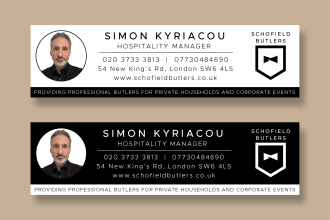 design professional  email signature, footer