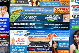 design your websites ad banner in 4 sizes for a spectacular conversion rate