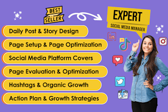 be your social media manager, social media content manager