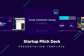 design investor pitch deck and business plan for startup