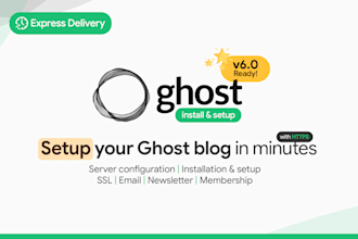 install and setup a self hosted ghost cms blog