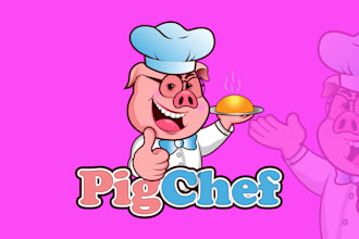 design a cartoon mascot character logo for your brand