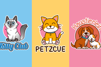design cute logo for kids,store,pet, cat, app, game,animal