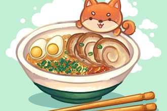 draw your pet or fav animal with your fav food or drink