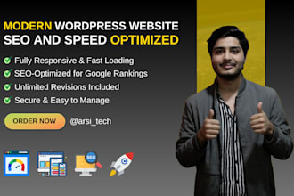 build a modern wordpress website with SEO and fast loading