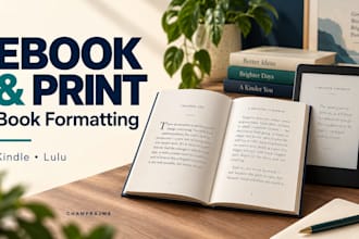 format your ebook and print book for kindle and lulu