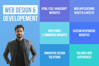 develop custom responsive website design or web application
