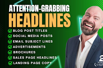 write five very powerful headlines