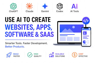 use gemini claude chatgpt codex ai tools to create website, app, software, sass