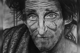 draw a realistic pencil sketch