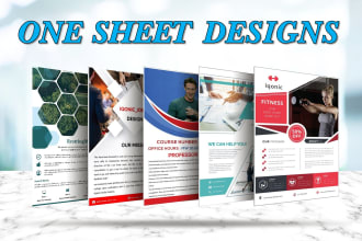 provide one sheet, sales sheet, product sheet, and business flyer