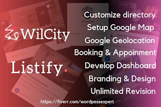 customize, develop directory website by wilcity and listify