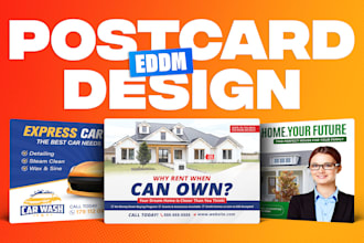 create postcard design, direct mail, eddm postcard design, real estate postcard