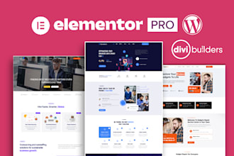 create a website landing page elementor pro or divi expert