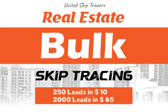 do real estate tloxp verified bulk skip tracing