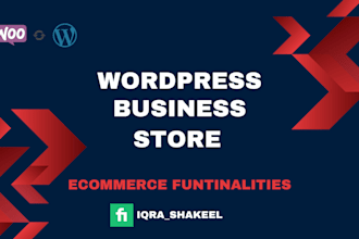 design wordpress store ecommerce or online business website