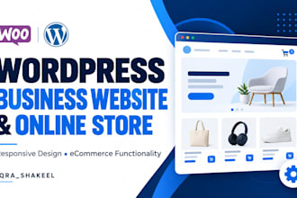 design wordpress store ecommerce or online business website