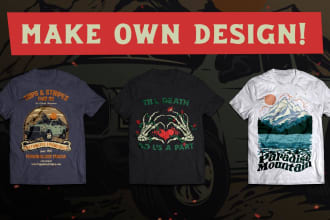 do a vintage, retro, distressed tshirt design