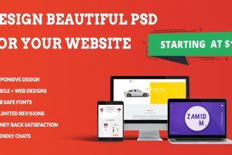 design photoshop web template or PSD website