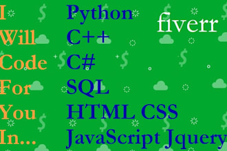 do programming for you in python, csharp, cpp