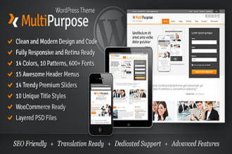 convert screenshot into fully responsive HTML, CSS, PHP, wordpress