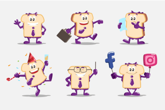 create cute character, cartoon vector