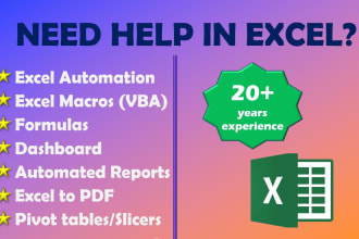 provide best service in microsoft excel, macro, vba, formula, automation