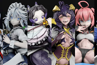 create a figure for 3dprinting, anime focused